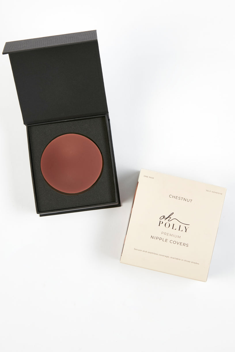 Reusable Silicone Nipple Covers in Chestnut - 1