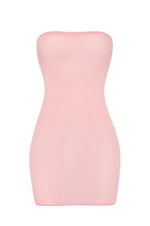 Intimates Soft Mesh Mini Slip Dress in Pink