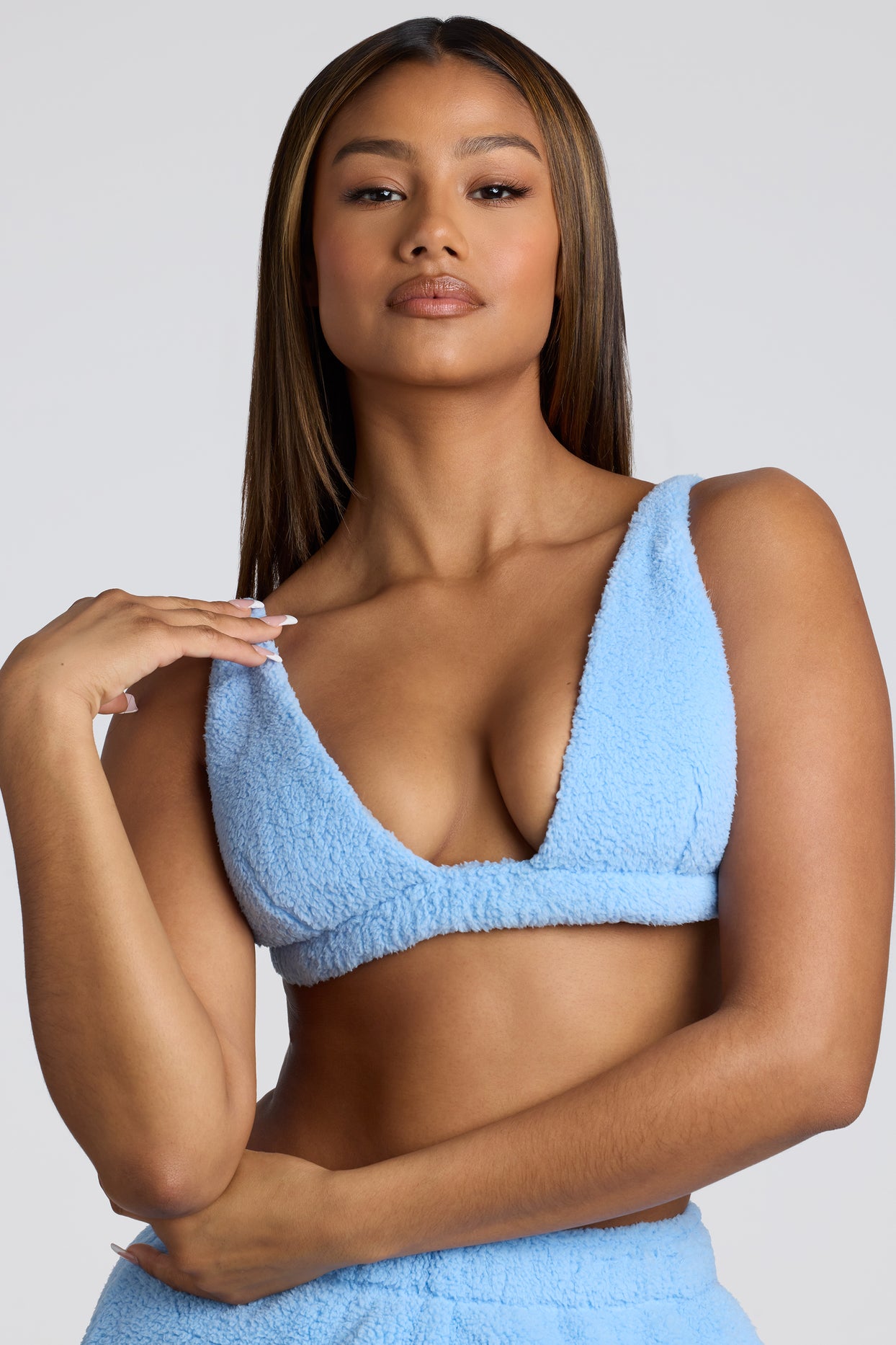VONKY Wireless Bra Strapless Bras Pull-On Closure Underwear Good Elasticity  Easy Matching for Dresses Off Shoulder Clothes Party blue XL 