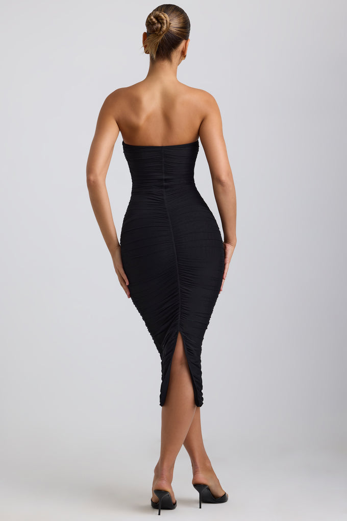 Sukienka Midaxi bez ramiączek w kolorze czarnym