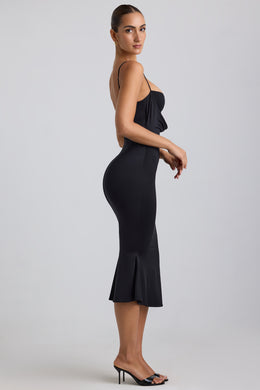 Sukienka Midaxi z wycięciami w kolorze czarnym