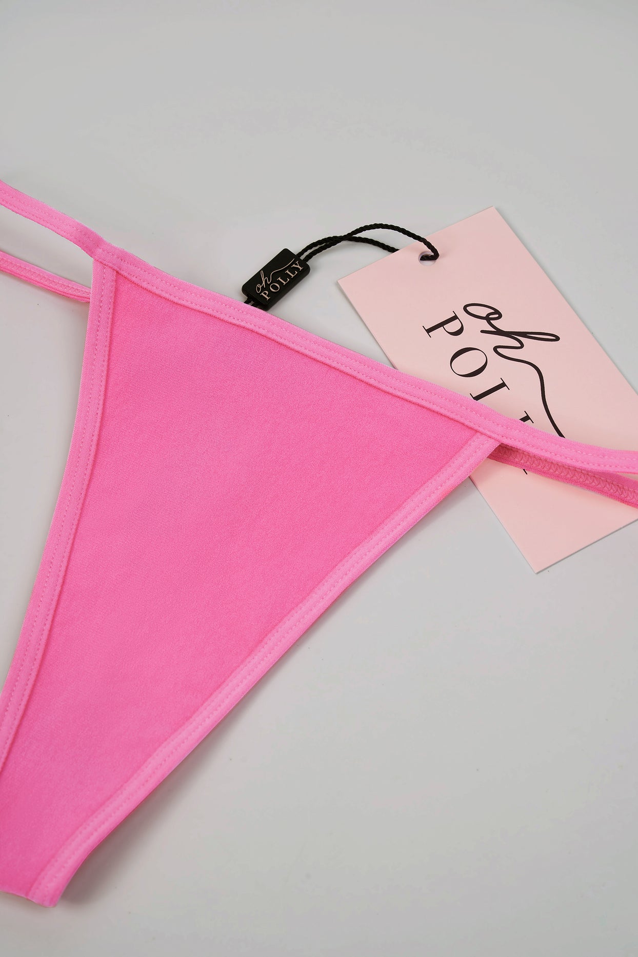 Intimates Mid-Rise Seamless Thong in Bubblegum Pink