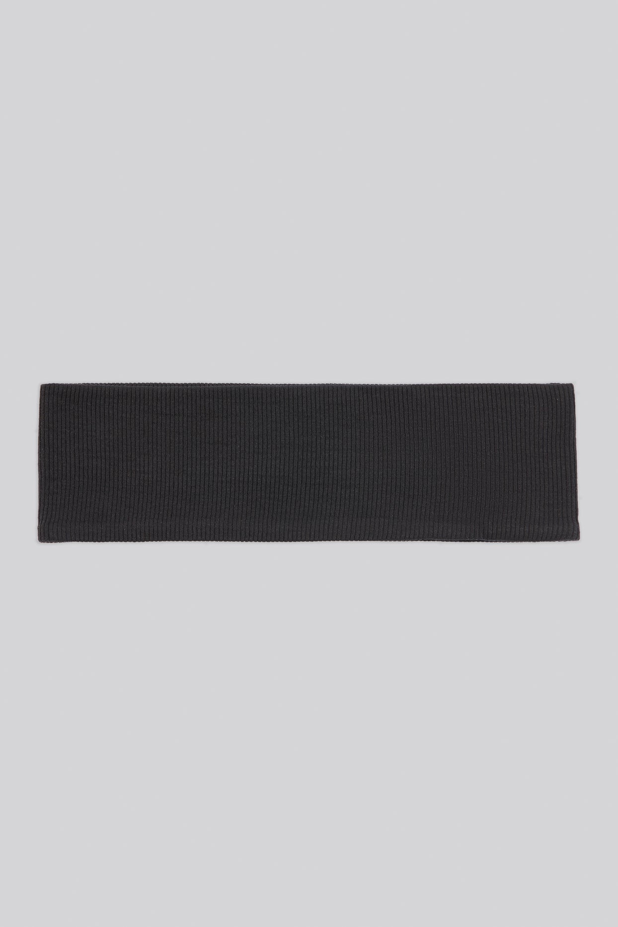 Prążkowana opaska modalna w kolorze czarnym