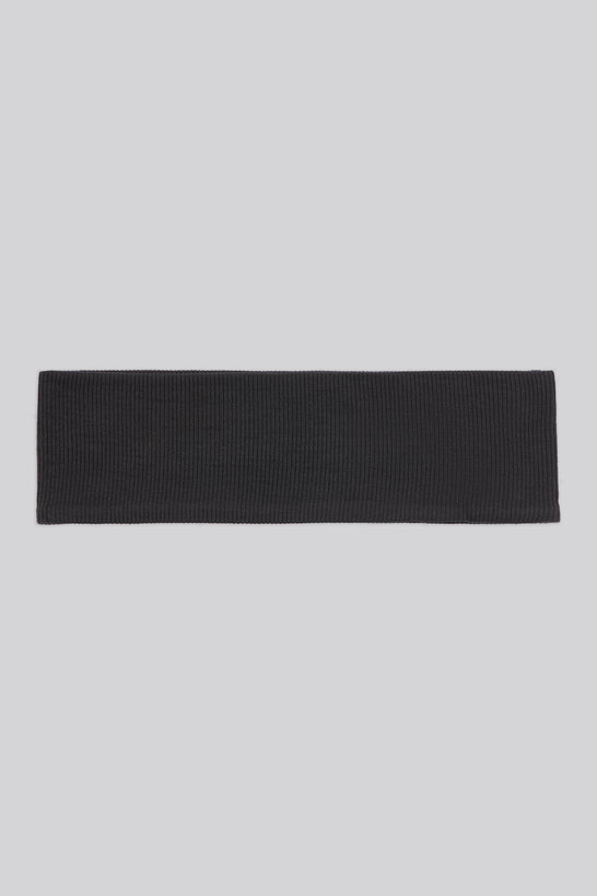 Prążkowana opaska modalna w kolorze czarnym