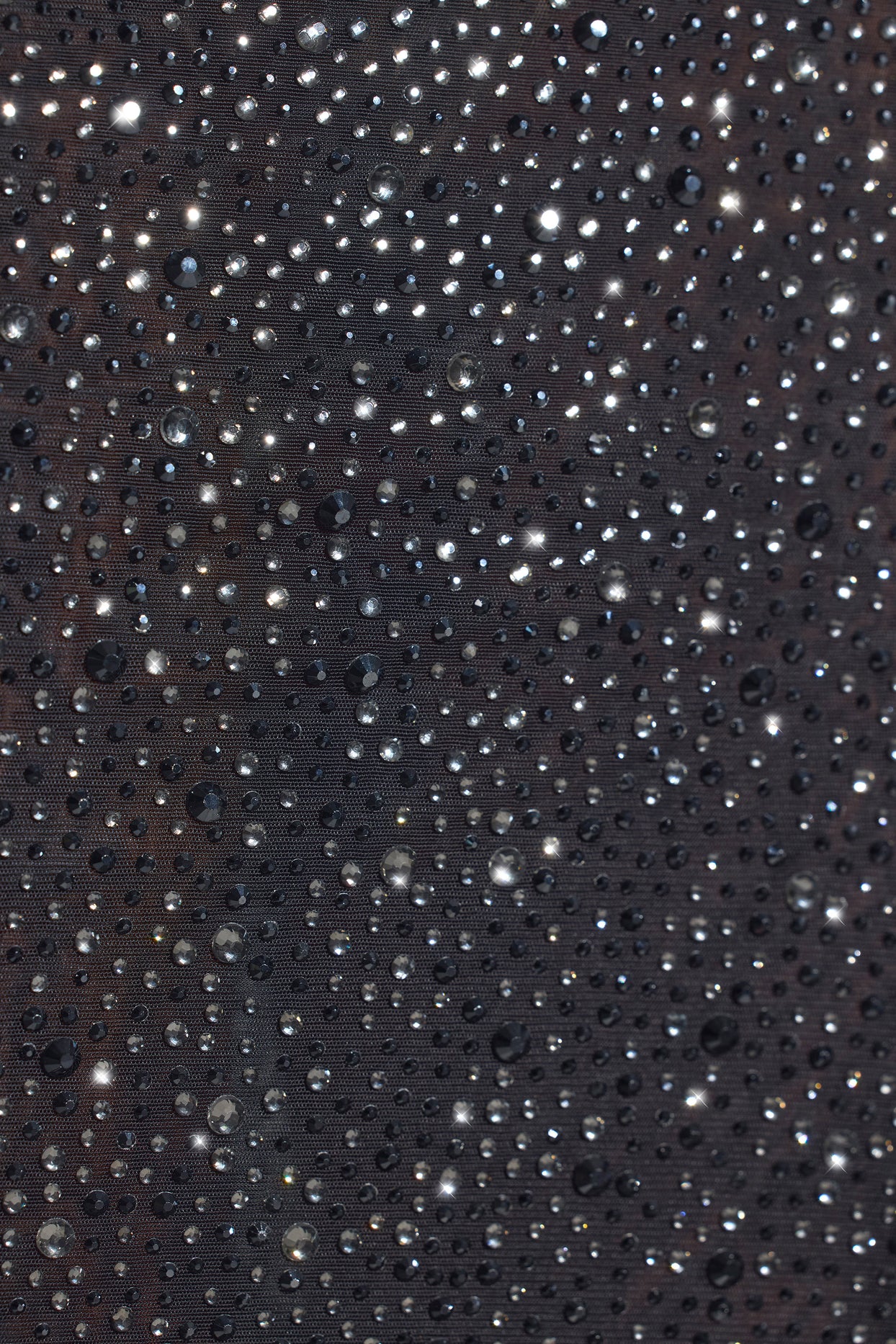 Embellished Long-Sleeve Crop Top in Black - 4