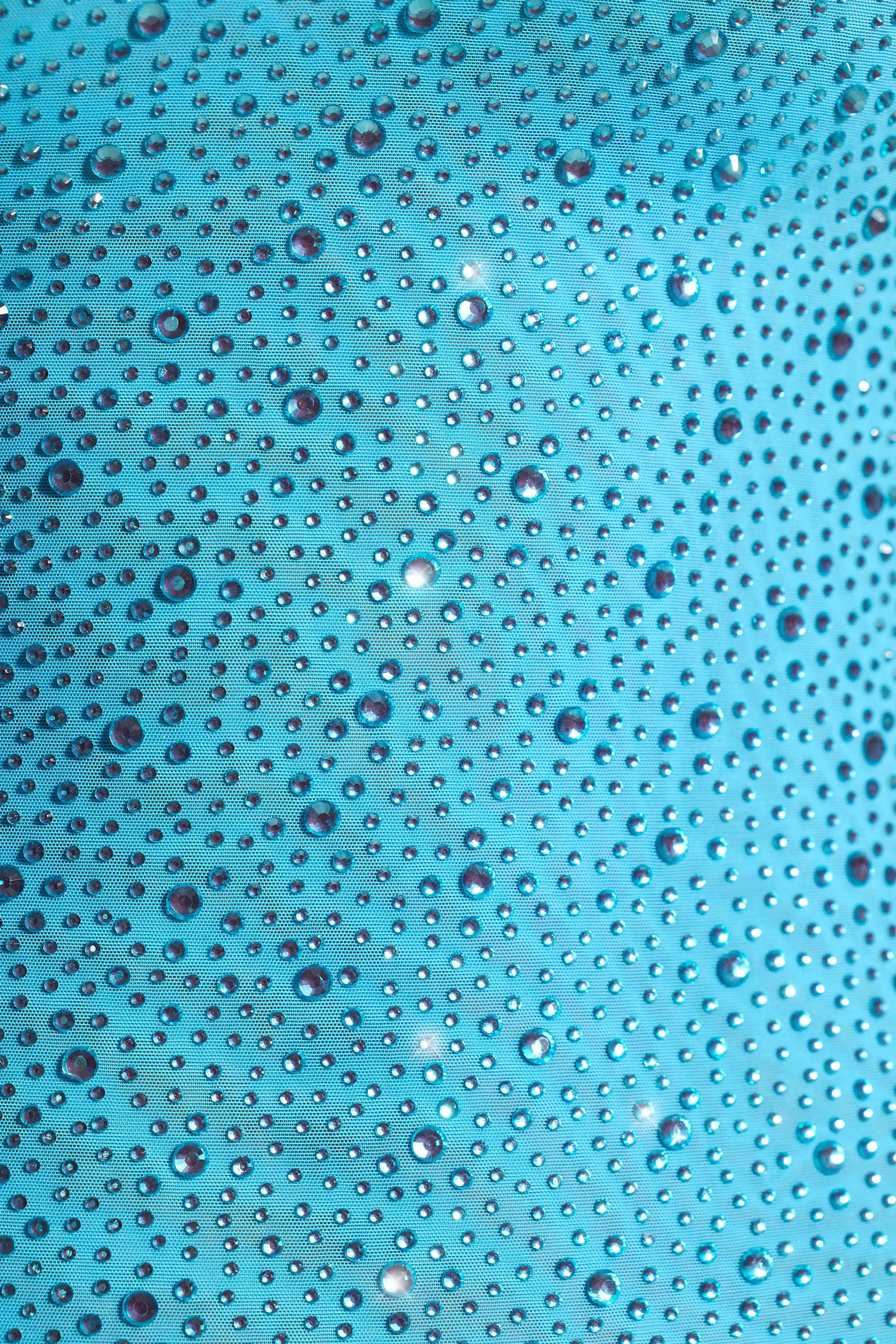 Embellished Bodycon Mini Dress in Ocean Blue