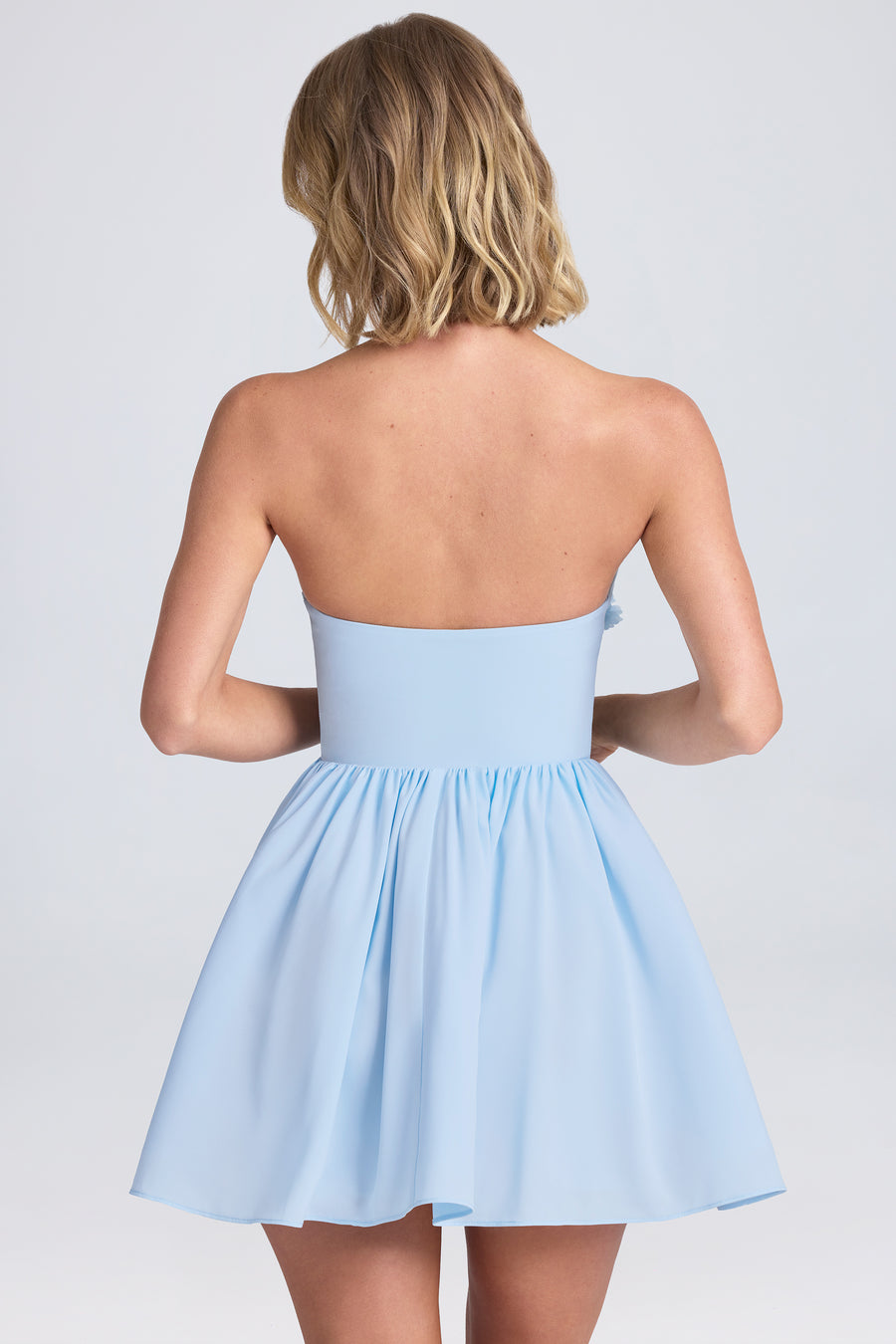 Hendrix Halterneck A-Line Mini Dress Blue main image 1