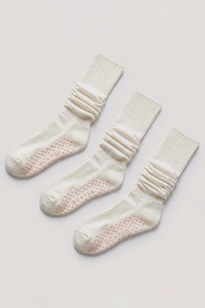 Pilates 3-Pack Socks Bundle in Milk