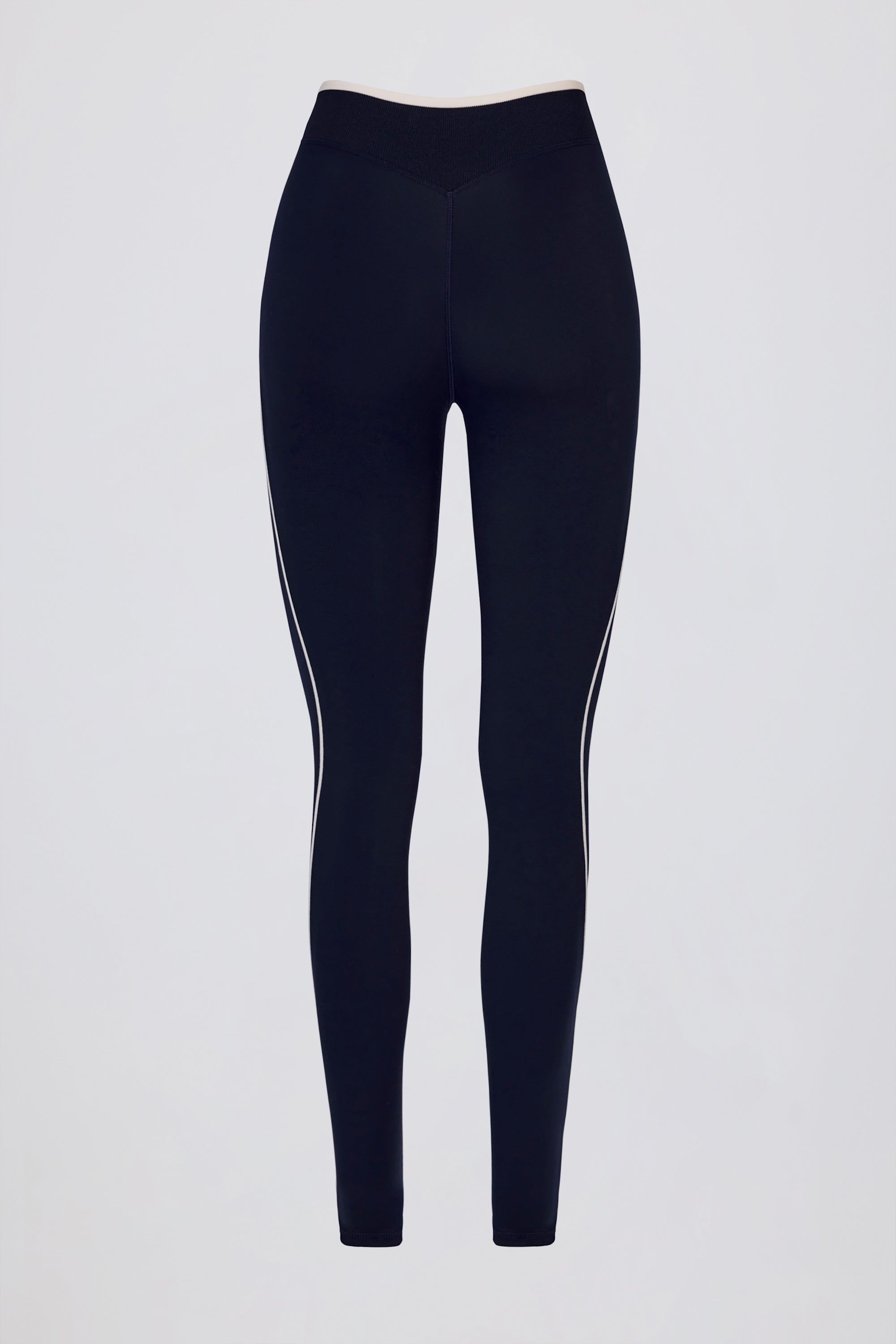 Soft Active Crossover Contrast Leggings in Midnight