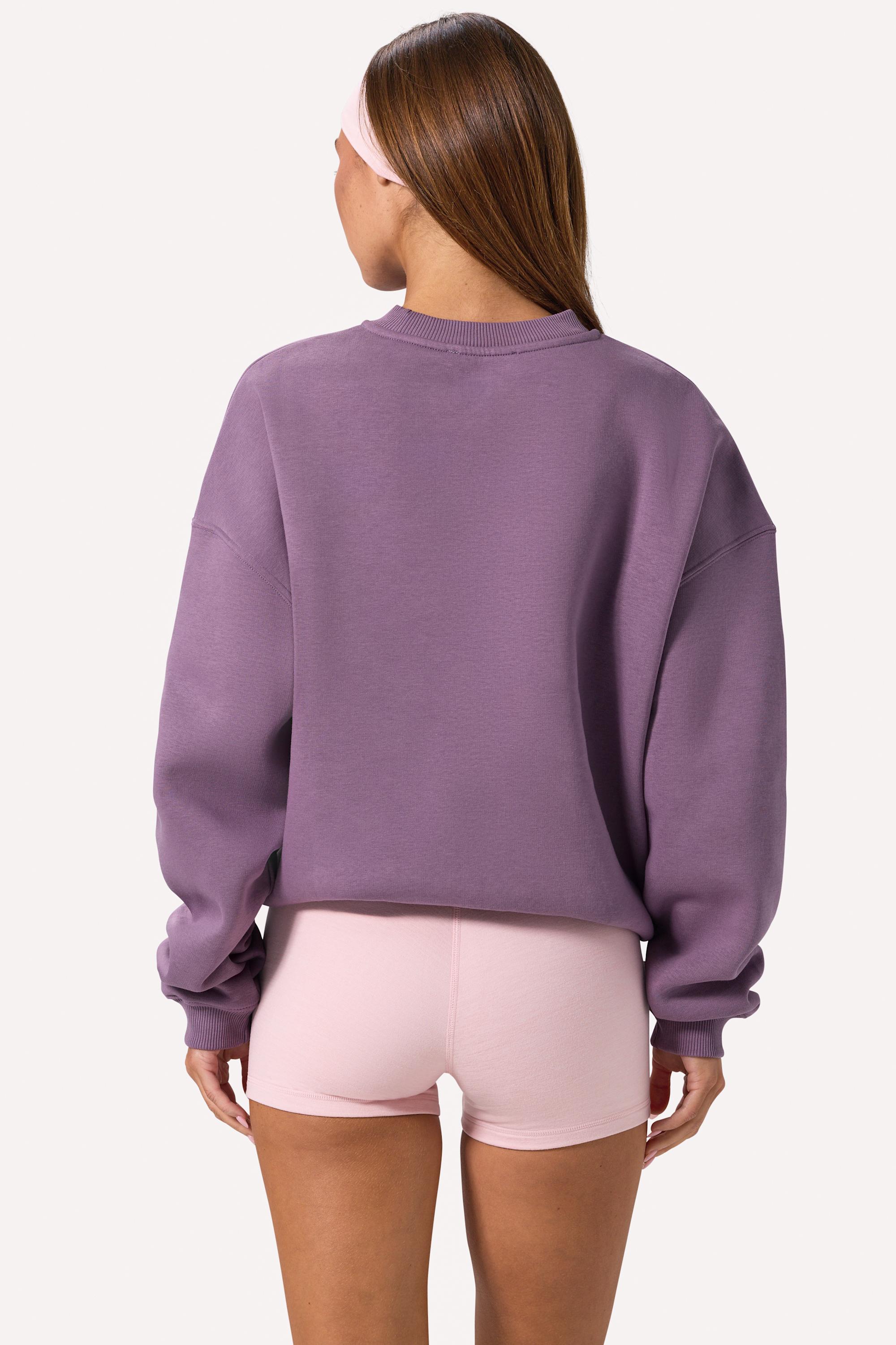 Brushed Cotton Jersey Oversized Crew-Neck Jumper in Dusk | Bo+Tee – Oh ...