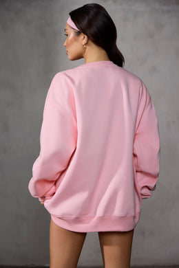 Oversized Sweatshirt in Baby Pink
