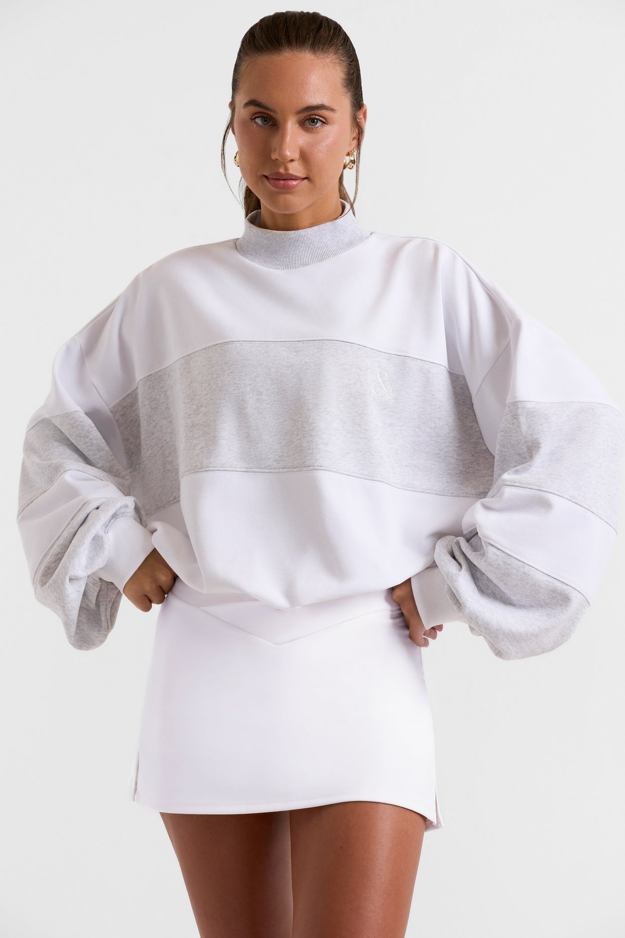 Oversized high neck sweatshirt Clearance