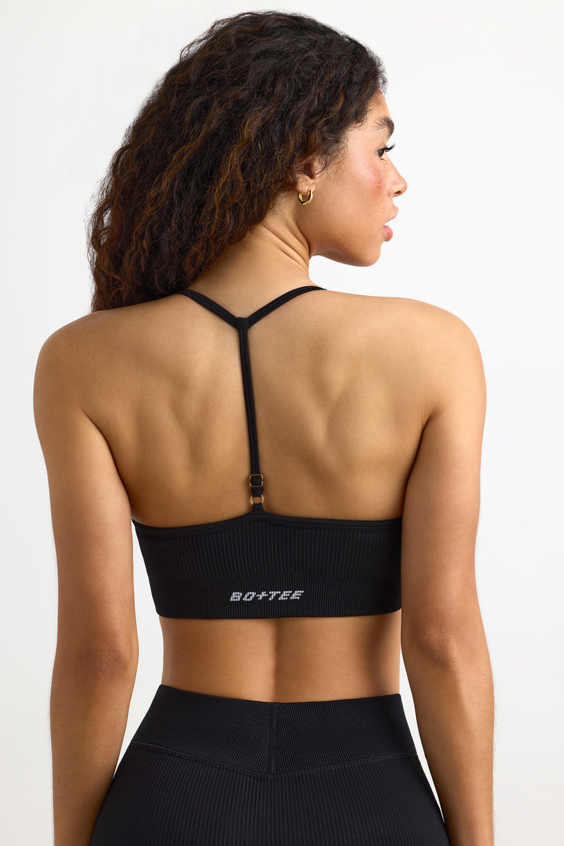 FlexiRib Y-Back Sports Bra in Black - 2
