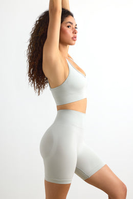 In Shape High Waist Define Luxe Biker Shorts in Light Grey | Oh Polly