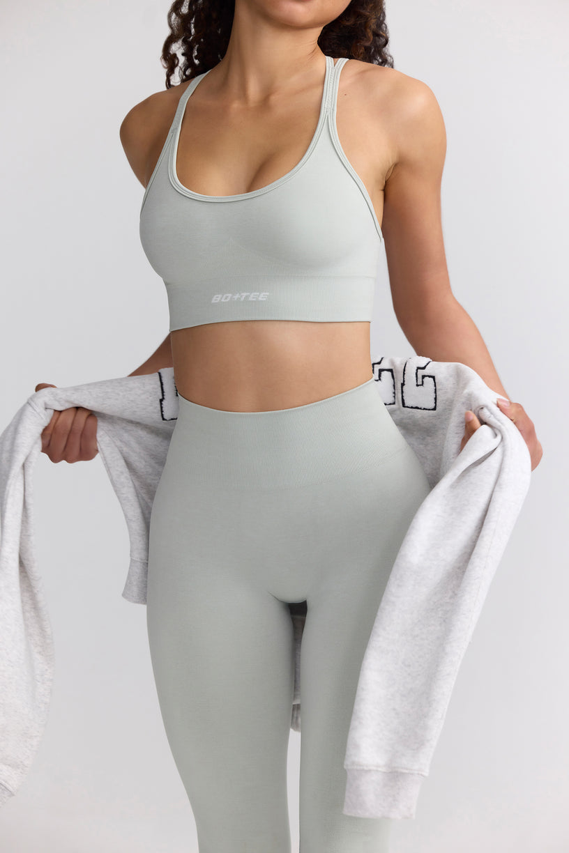 Strappy Define Luxe Sports Bra in Grey - 1