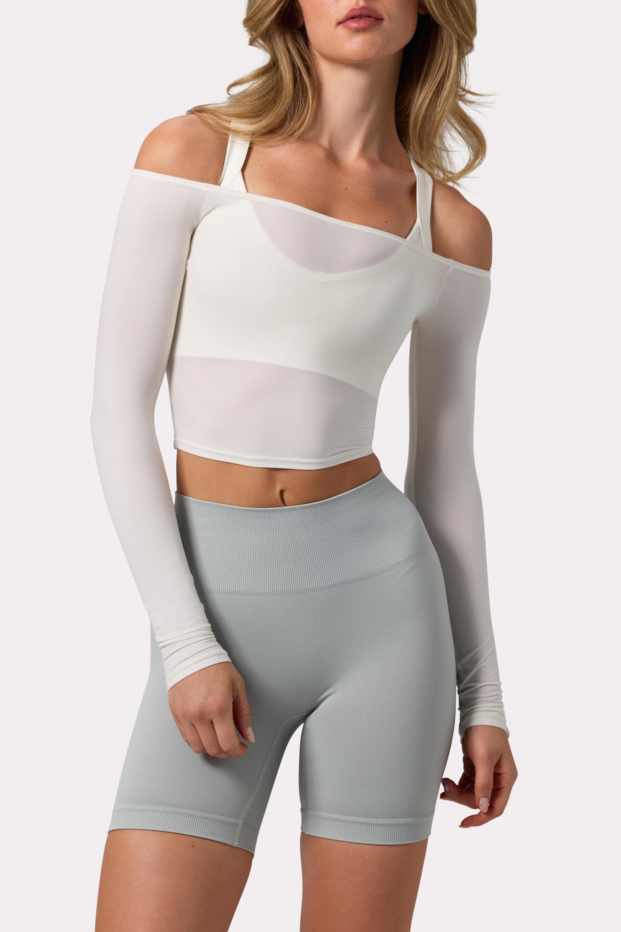 Super Sculpt Seamless Biker Shorts in Grey