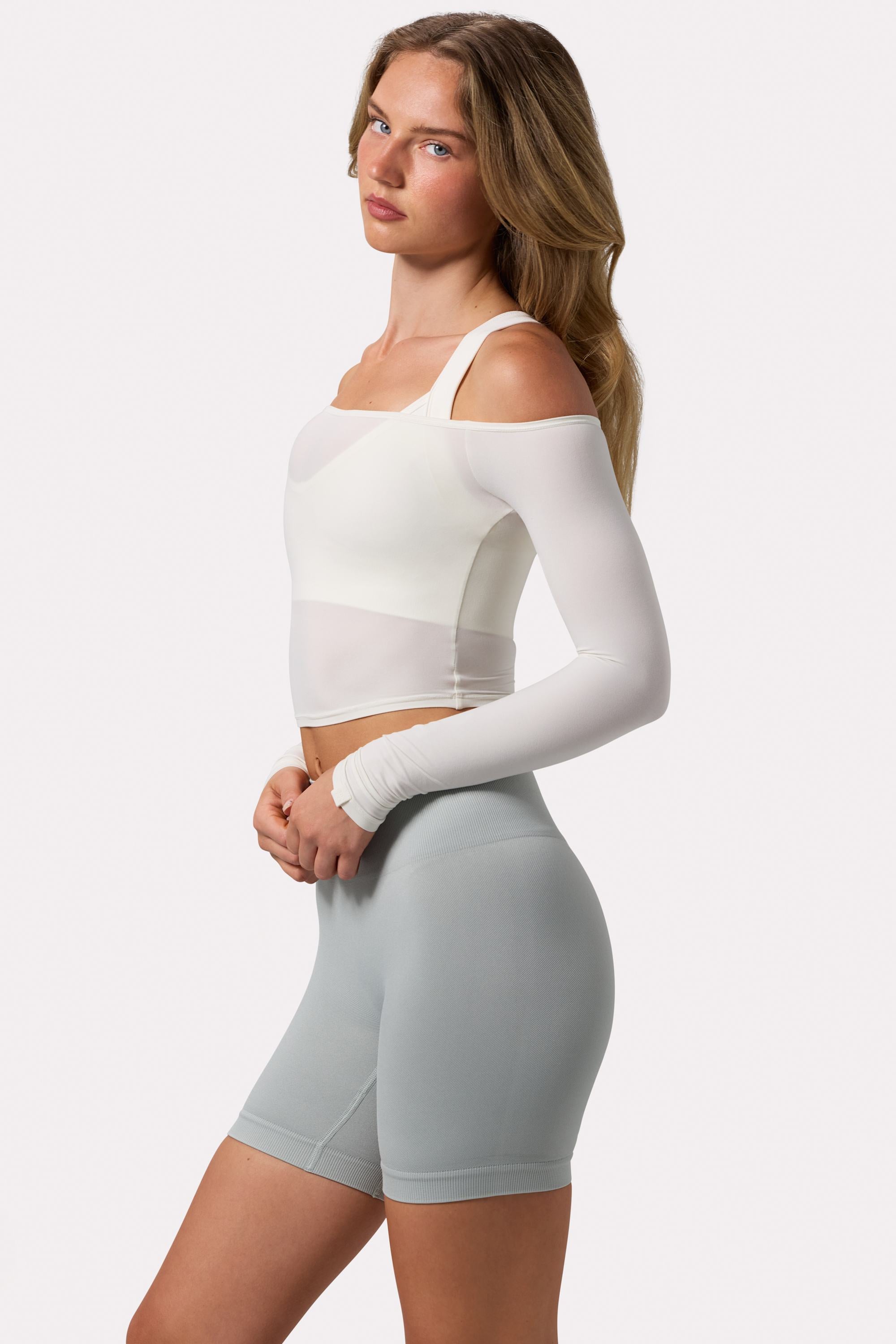 Super Sculpt Seamless Biker Shorts in Grey