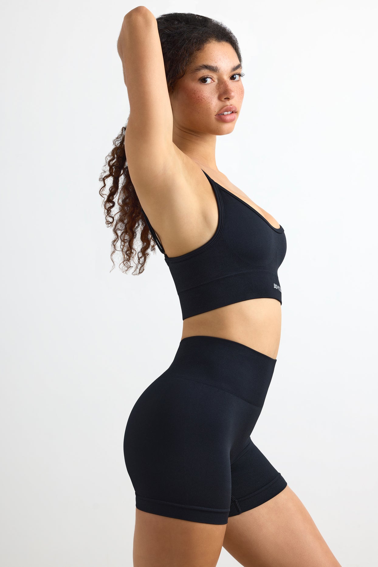 Super Sculpt Seamless Mini Shorts in Black - 3