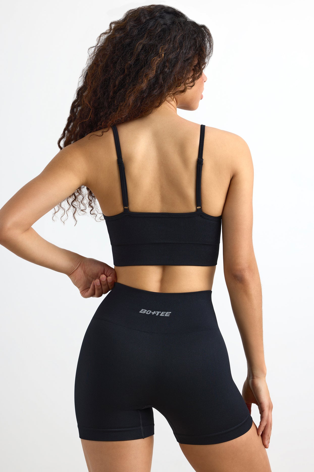 Super Sculpt Seamless Mini Shorts in Black - 5