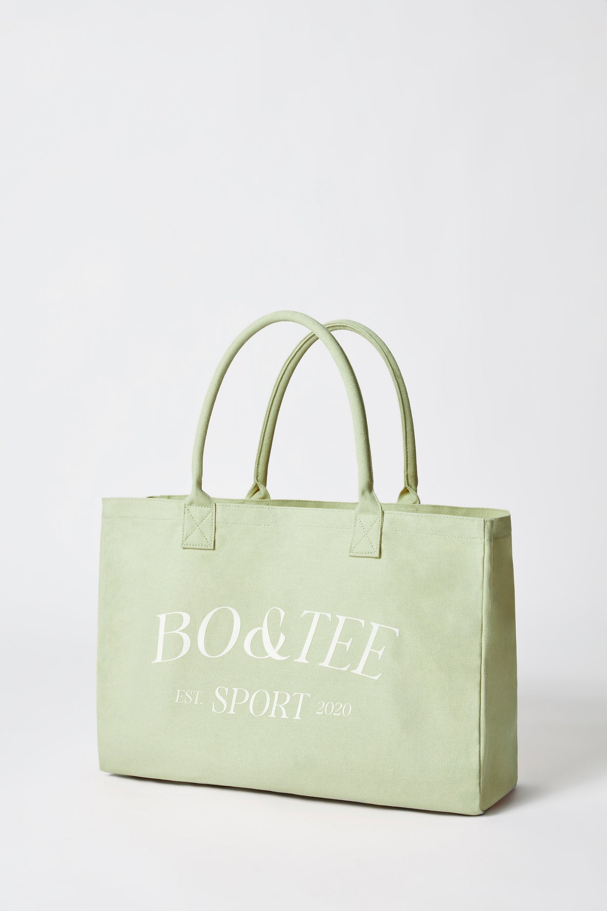 Large Canvas Tote Bag in Lime Green
