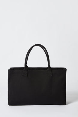 Large Canvas Tote Bag in Black