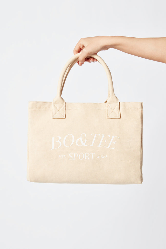 Small Canvas Tote Bag in Beige