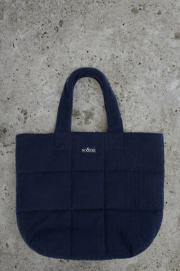 Quilted Puffer Bag in Navy