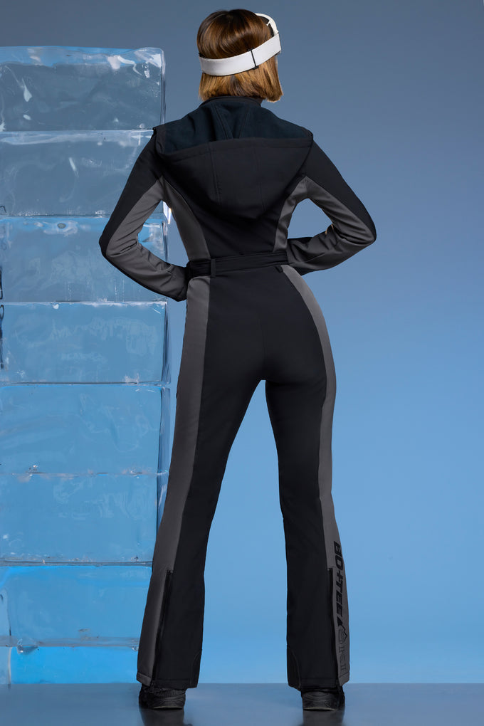 Fleece Lined Ski Suit in Black