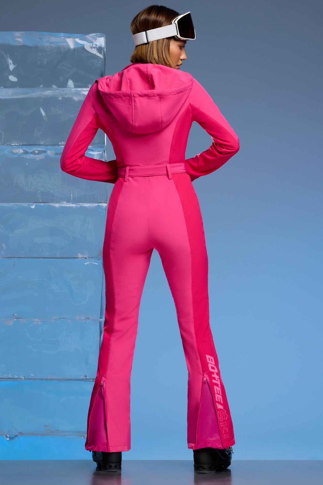 Freestyle Petite Fleece Lined Ski Suit in Fuchsia Pink Oh Polly