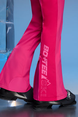 Combinaison de ski doublée en polaire rose fuchsia