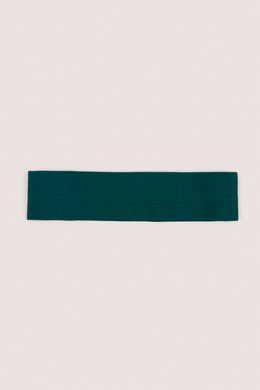 Bezszwowa opaska na głowę Rib Define Luxe w kolorze jadeitowej zieleni
