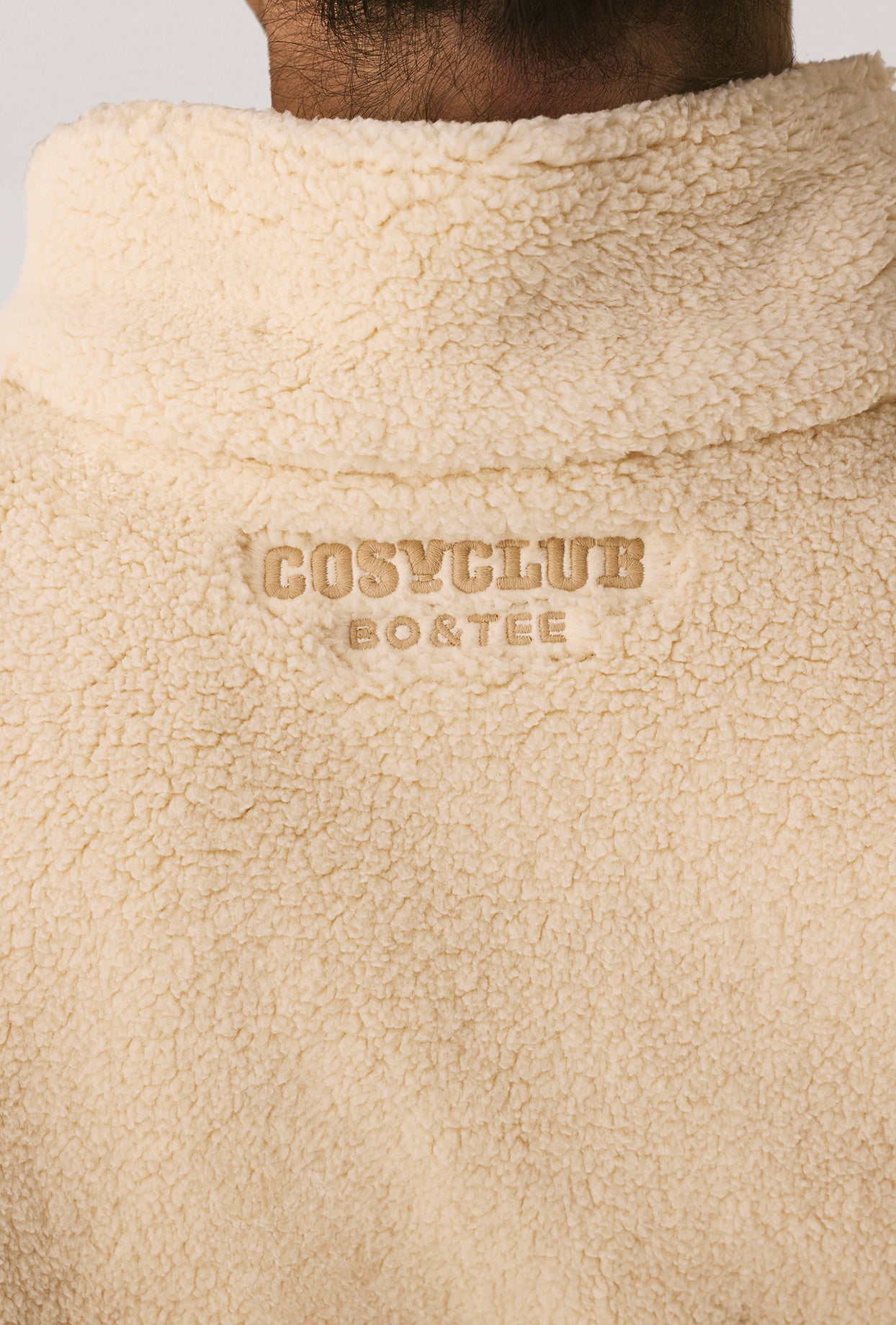 Cushy Oversized Fleece Zip Up Jacket in Cashmere Oh Polly