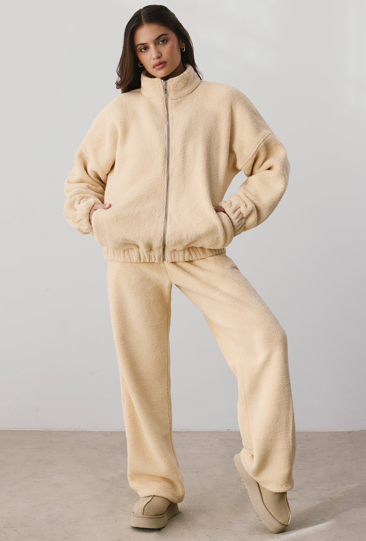 Oversized fleece zip up Clearance