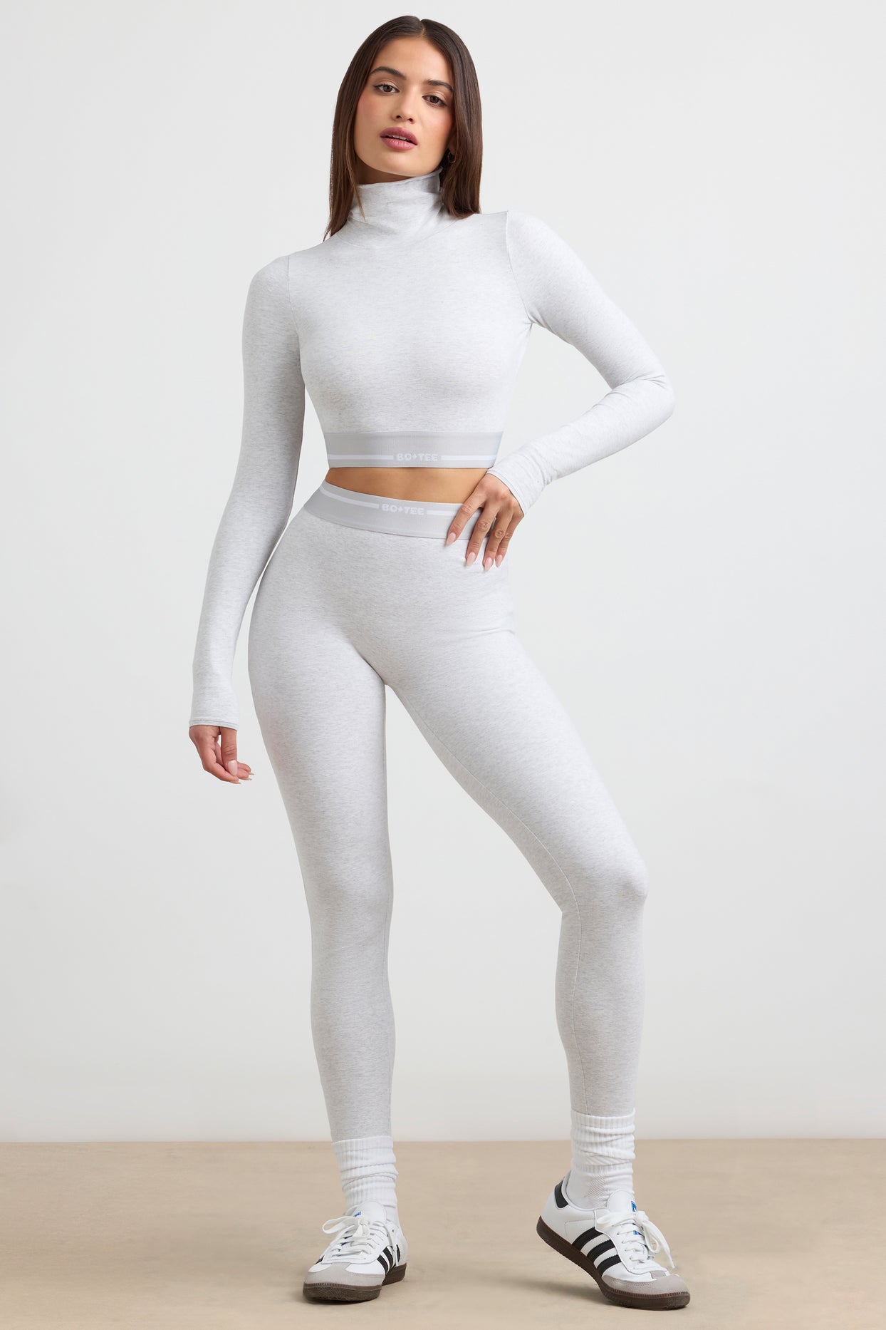 High-Waist Leggings in Grey Marl - 5