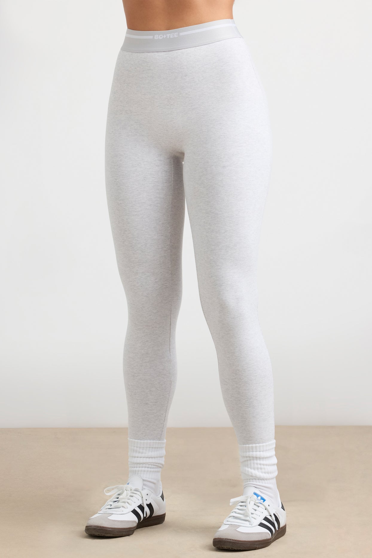 High-Waist Leggings in Grey Marl - 4