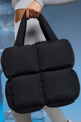 Quilted Puffer Bag in Black