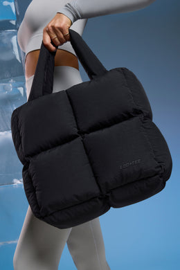 Quilted Puffer Bag in Black