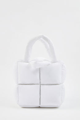 Quilted Puffer Bag in White