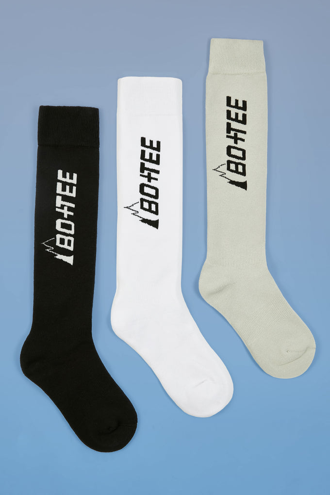Multipack of Ribbed Knee Socks in Multi