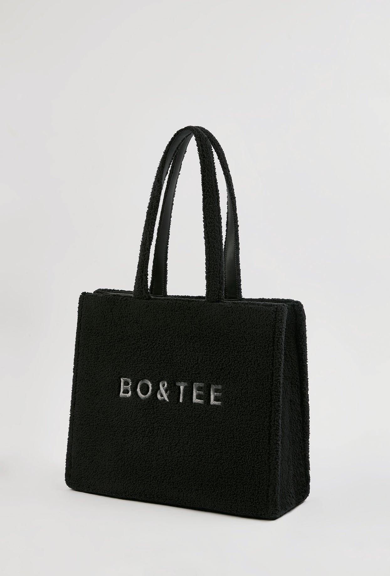 Fleece Tote Bag in Onyx