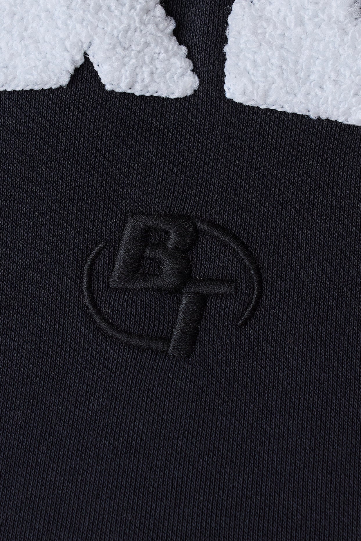Sweat-shirt oversize à col rond en noir