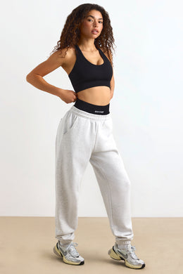 Mid-Rise Joggers in Heather Grey