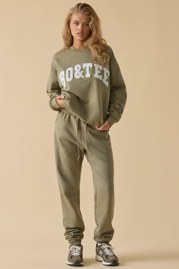 Petite Mid-Rise Joggers in Soft Olive