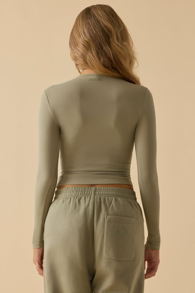 Soft Active Long Sleeve Top in Soft Olive