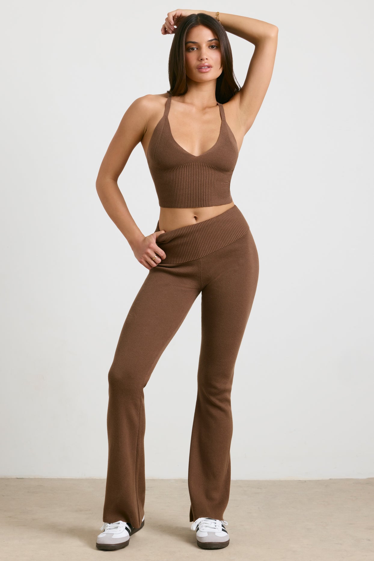 Chunky Knit Tank Top in Coco - 7