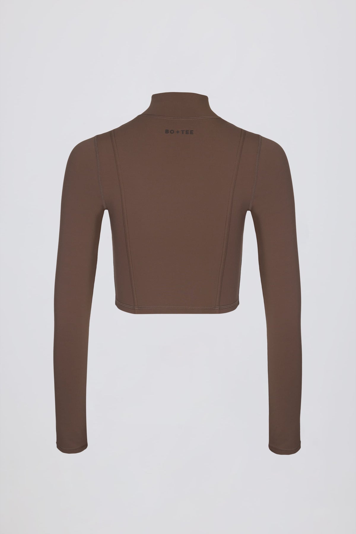 Soft Active Zip-Up Cropped Jacket in Cocoa