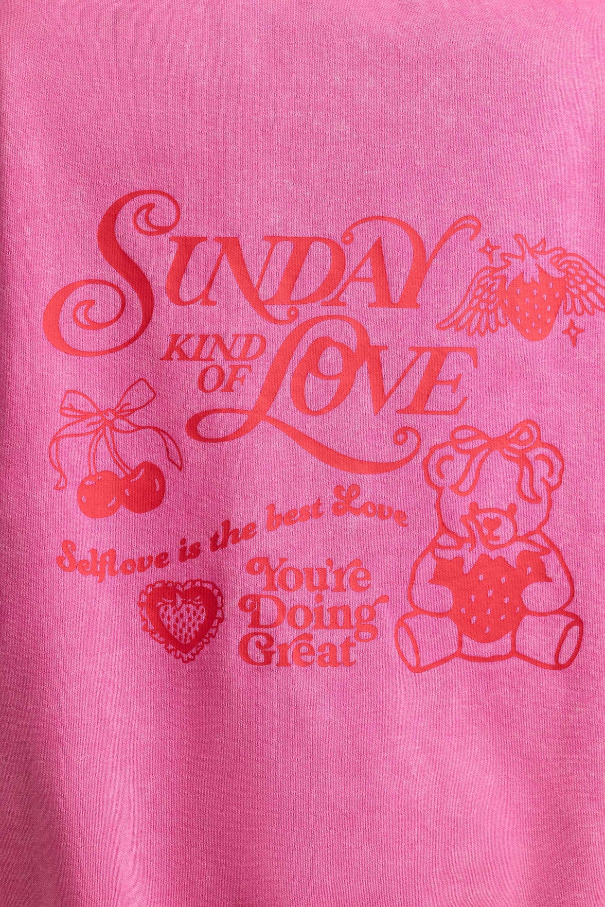 Soft Cotton Jersey Oversized Hoodie in Hot Pink - 4