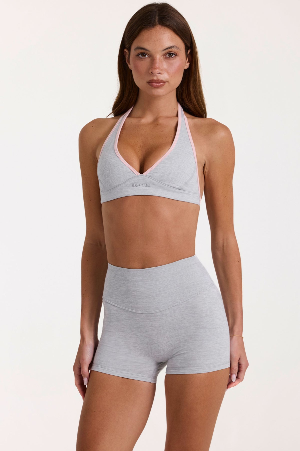 Soft Active Sports Bra in Grey Marl - 1