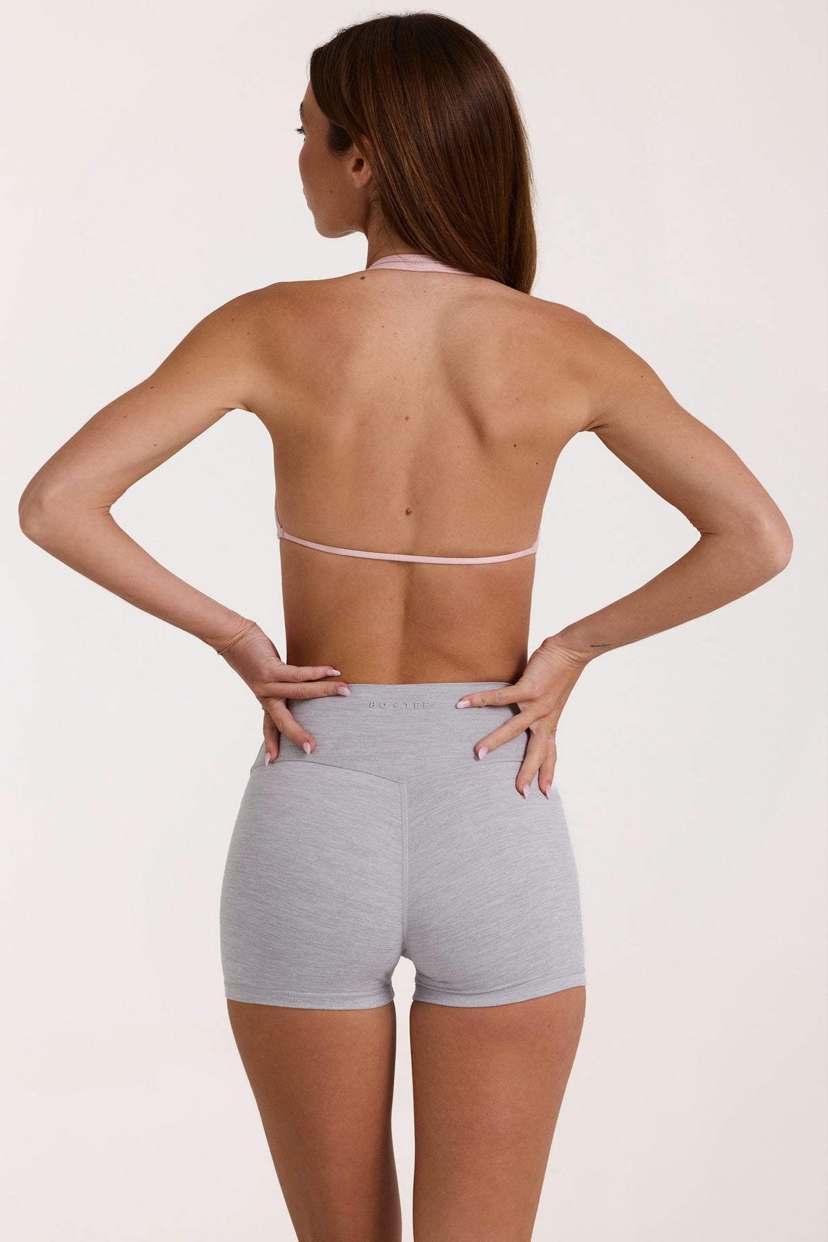 Soft Active Sports Bra in Grey Marl - 2