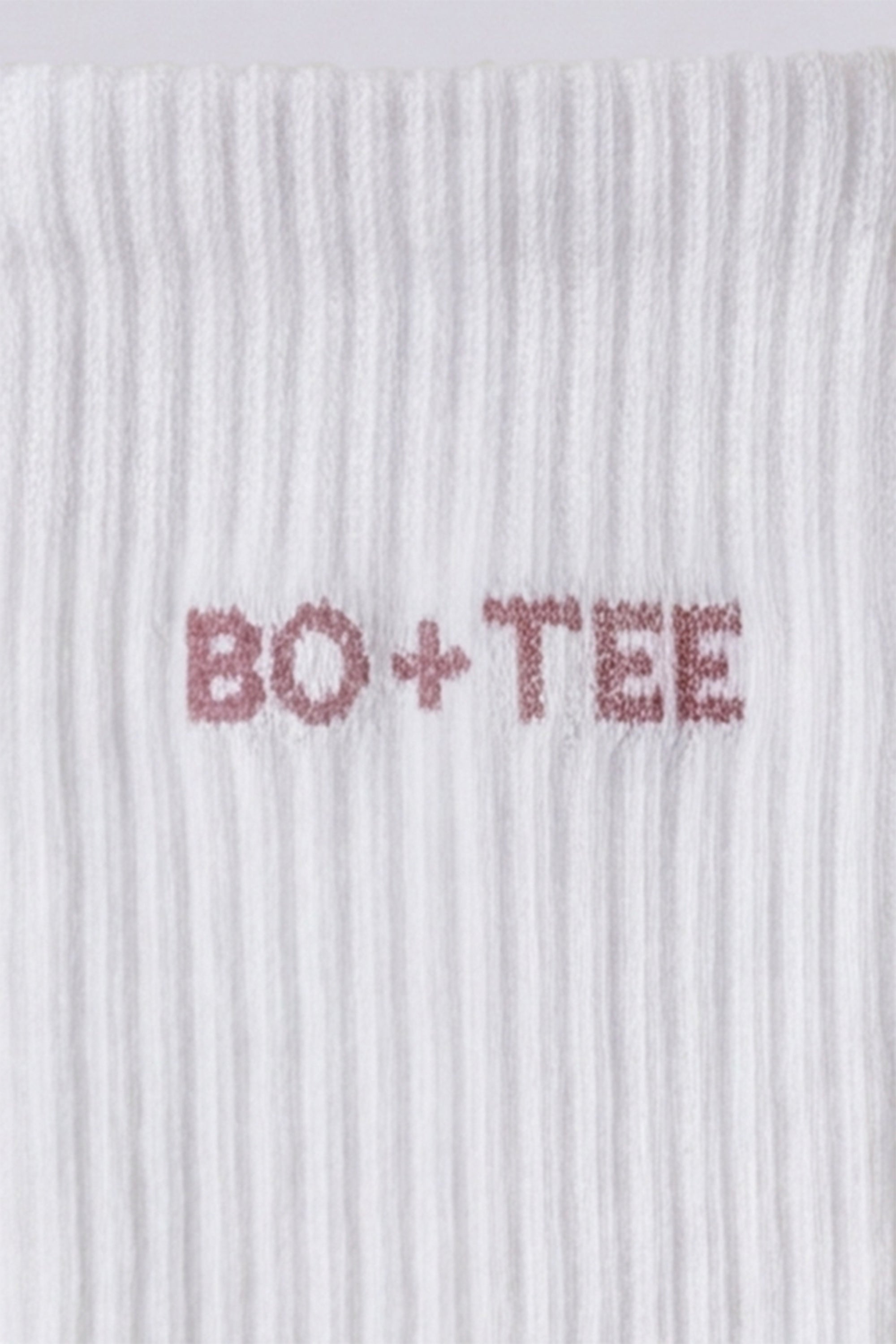 Ribbed Half-Crew 3-Pack Socks in White Pink
